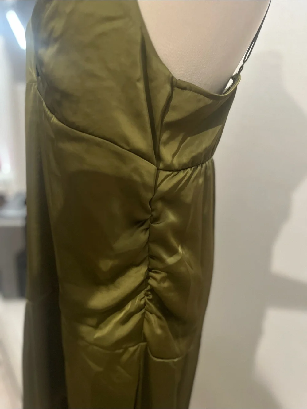 wild fable Olive Green Maxi Slip Dress